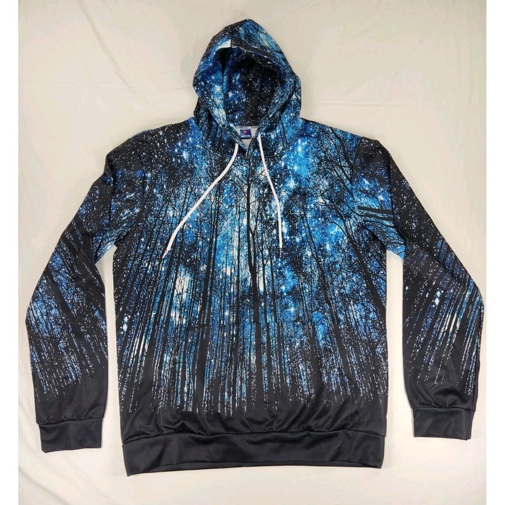 Hoodie Night Sky In The Woods Graphics All‎ Over Print Size XXL